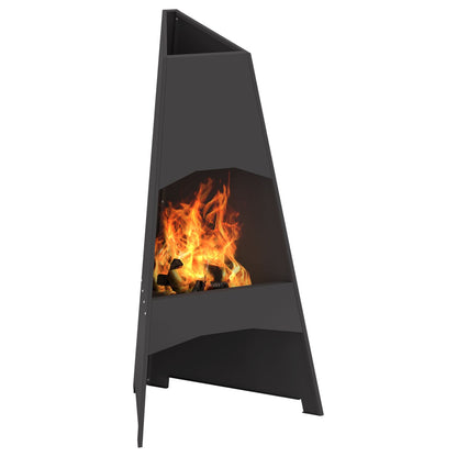 Vuurkorf Piramide Zwart 50X45X95 Cm Staal Koudgewalst staal/Zwart