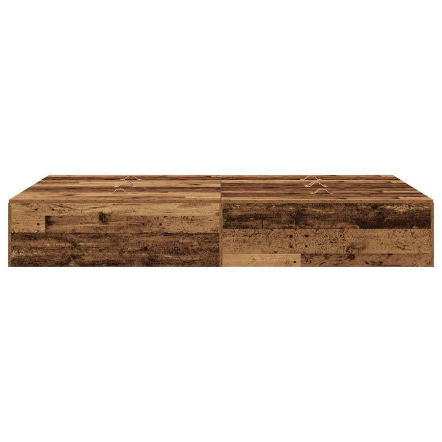 Opbergbedframe Oud Hout 120 x 190 cm