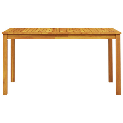 7-Delige Tuin Eetset Van Massief Acaciahout 6-Persoons 140 cm tafel lengte