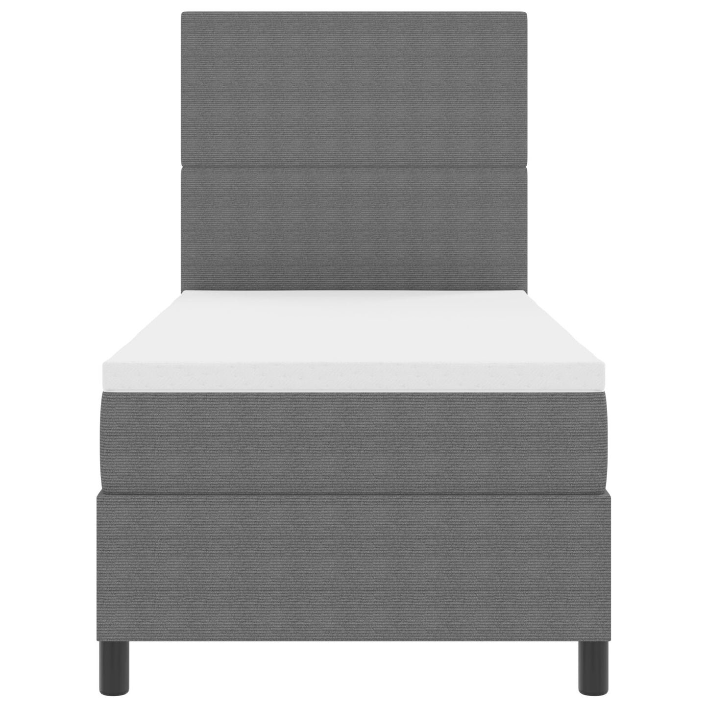 Boxspringbed Met Matras Lichtgrijs 100X200 Cm Corduroy Stof