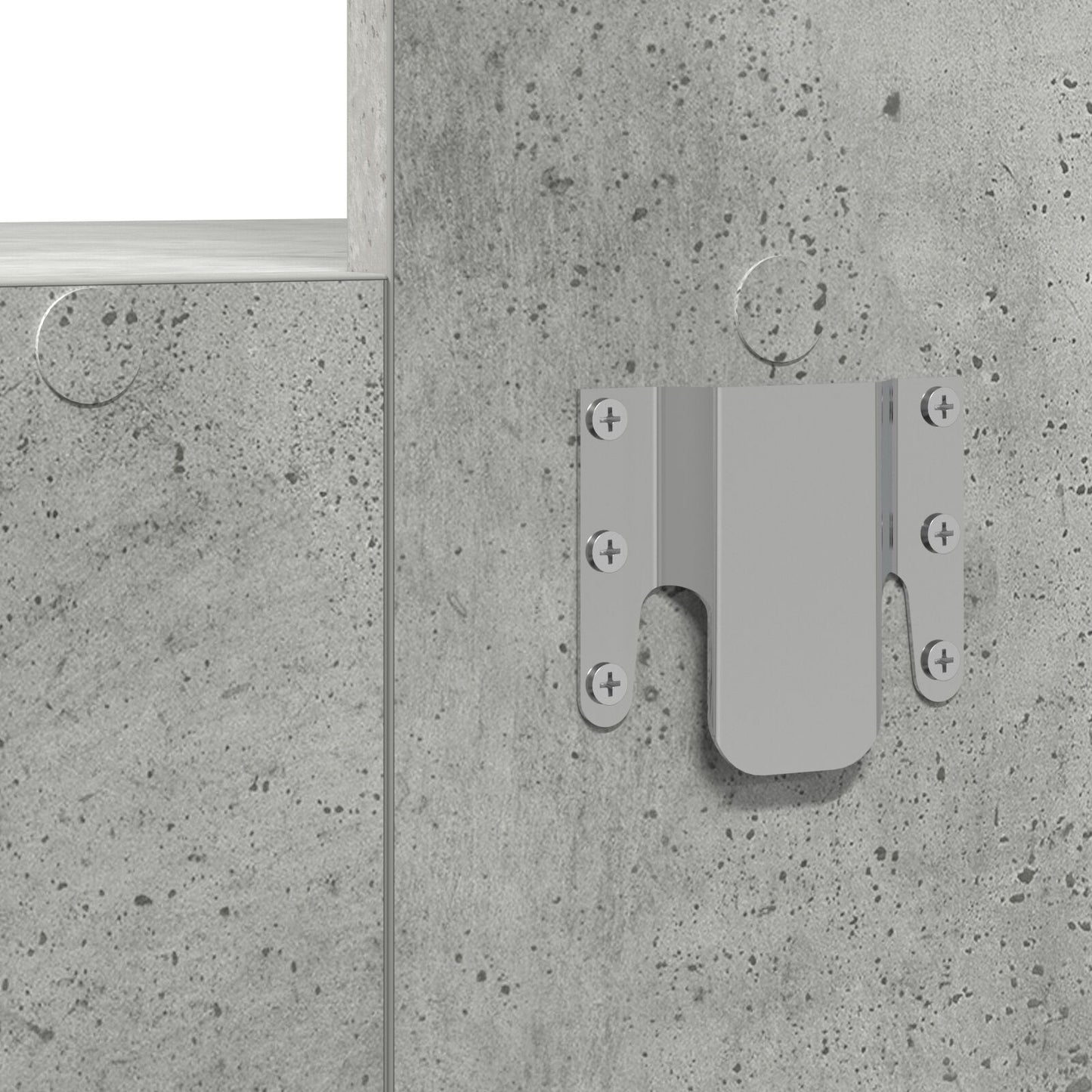 Wandkaptafel 83 x 40 x 70 cm Betonnen Grijs zonder LED