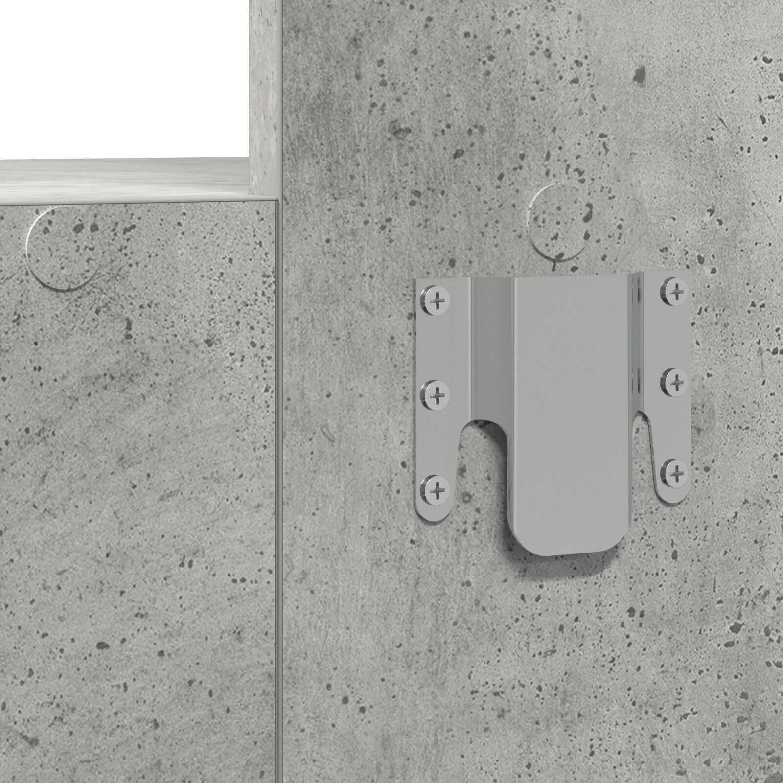 Wandkaptafel 83 x 40 x 70 cm Betonnen Grijs zonder LED