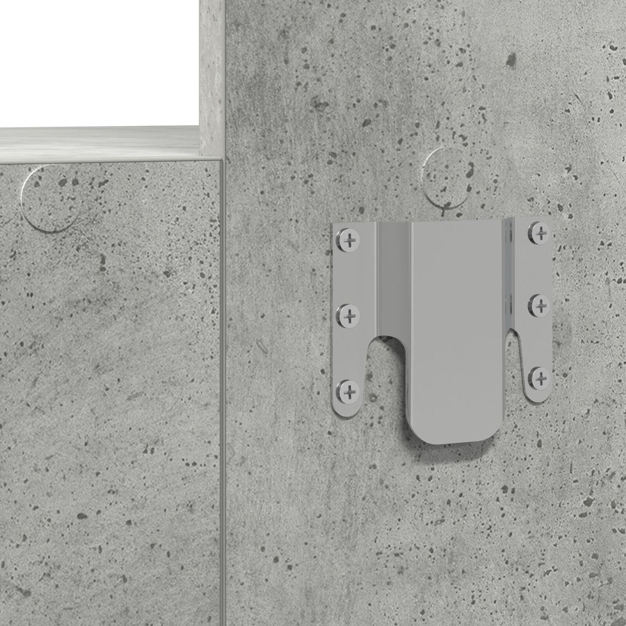 Wandkaptafel 83 x 40 x 70 cm Betonnen Grijs zonder LED