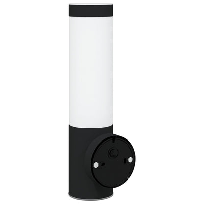 Buitenwandlampen 2 Stuks Rvs Ip44 Zwart met sensor