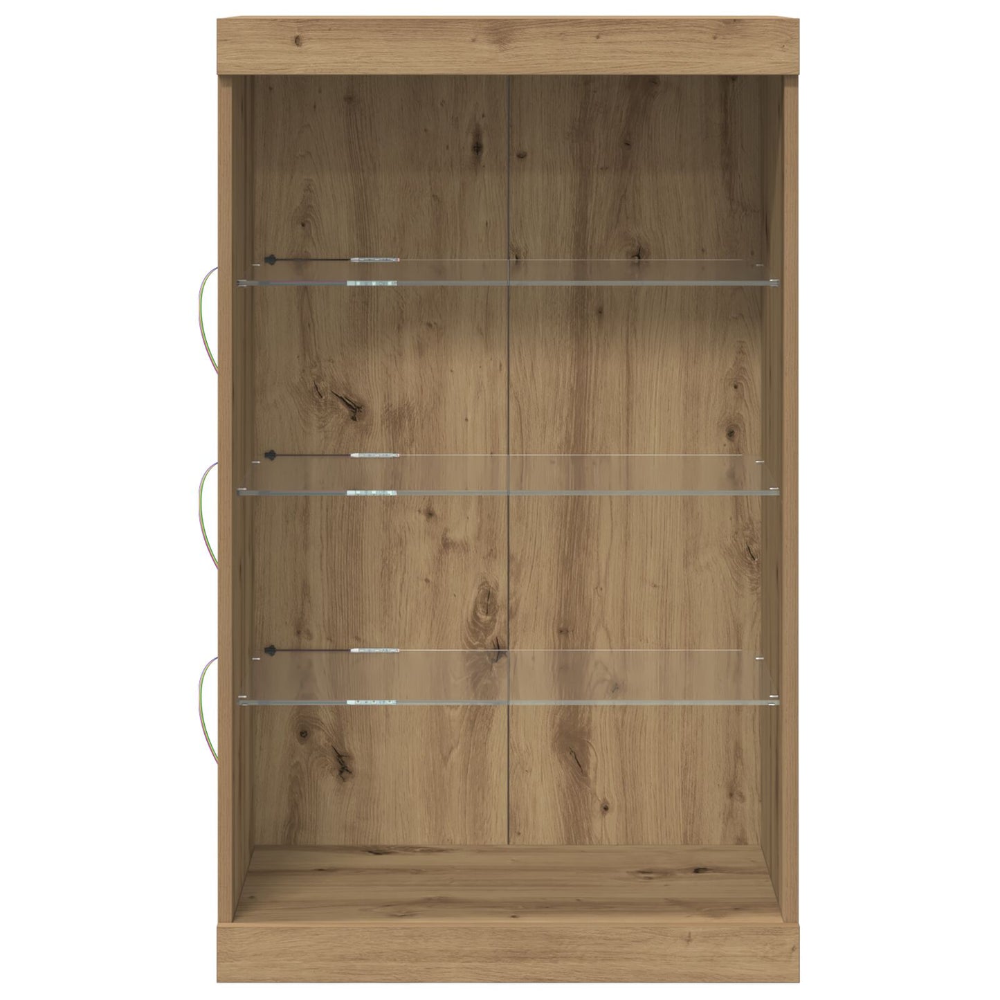 Dressoir Met Led-Verlichting Artisan Eiken 60,5X37X100 Cm