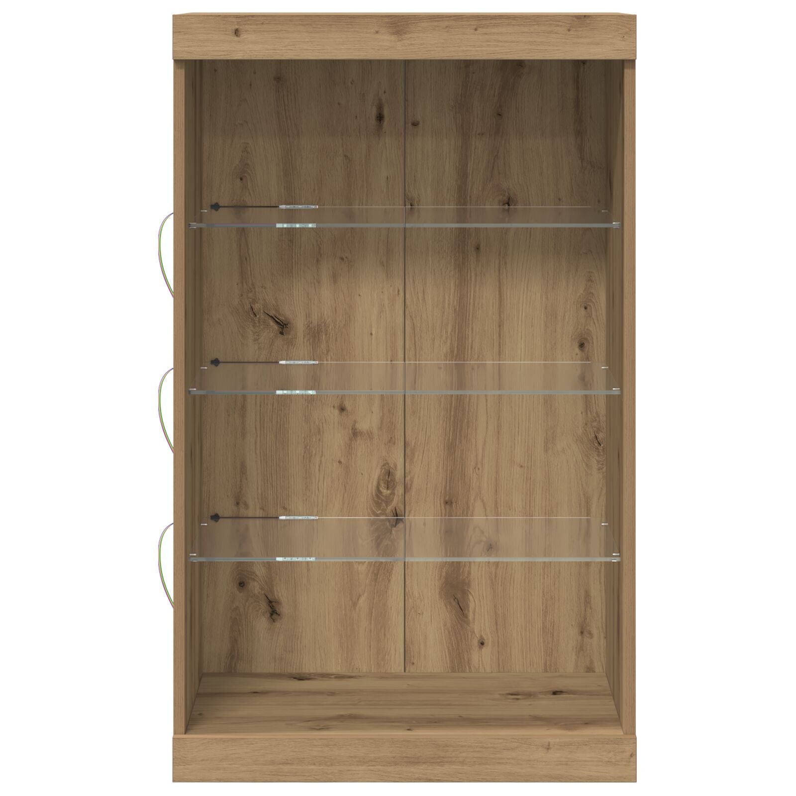 Dressoir Met Led-Verlichting Artisan Eiken 60,5X37X100 Cm