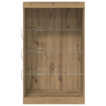 Dressoir Met Led-Verlichting Artisan Eiken 60,5X37X100 Cm