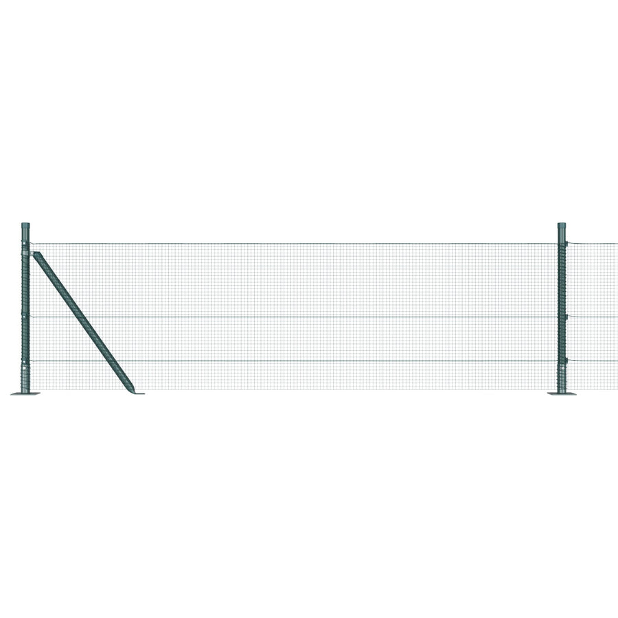Geldraadhek Met 13 Flanged Palen Groen 0.4X100 M Staal Gegalvaniseerd Staal