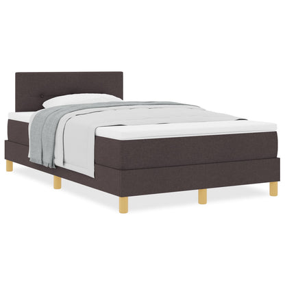 Boxspringbed Met Matras Stof Donkerbruin 120 x 200 cm Knopen met knopen