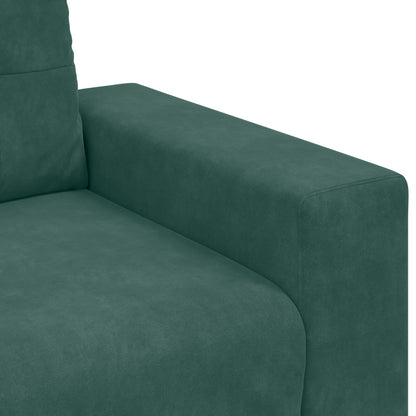 Loveseat Flaauw Fluwelen Donkergroen 120 cm