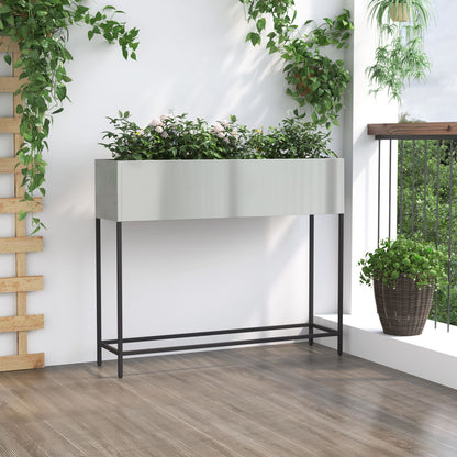 Verhoogde Tuinbak Gegalvaniseerd staal 100 x 26 x 82 cm