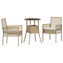 3 Delige Tuin Eet Set Beige Poly Rattan