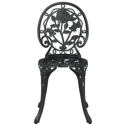 3-Delig Tuin Bistro Set Giet铝 Zwart
