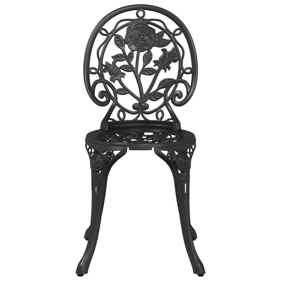 3-Delig Tuin Bistro Set Giet铝 Zwart