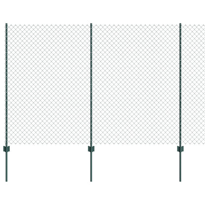 Kettinglink Schutting Met 10 U Palen Groen 1,5X10 M Staal