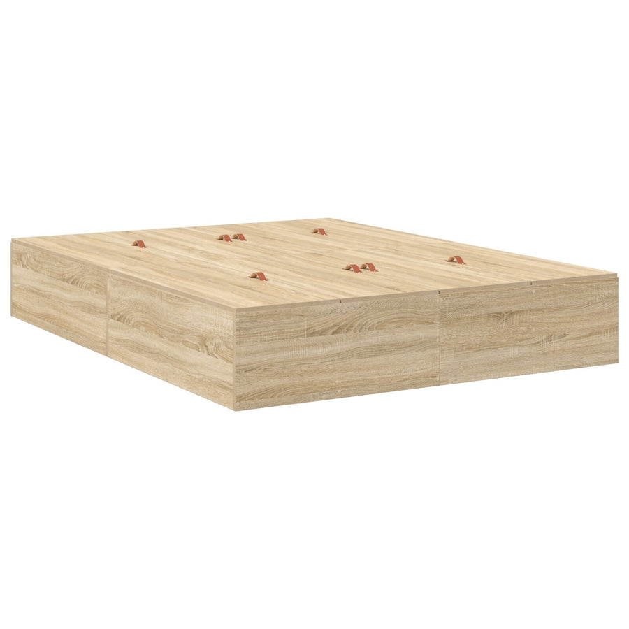 Opbergbedframe Sonoma Eiken 150 x 200 cm