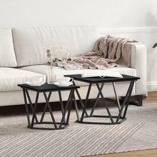 Salontafel Stalen Frame, Houten Blad Klein Duurzaam Zwart eiken