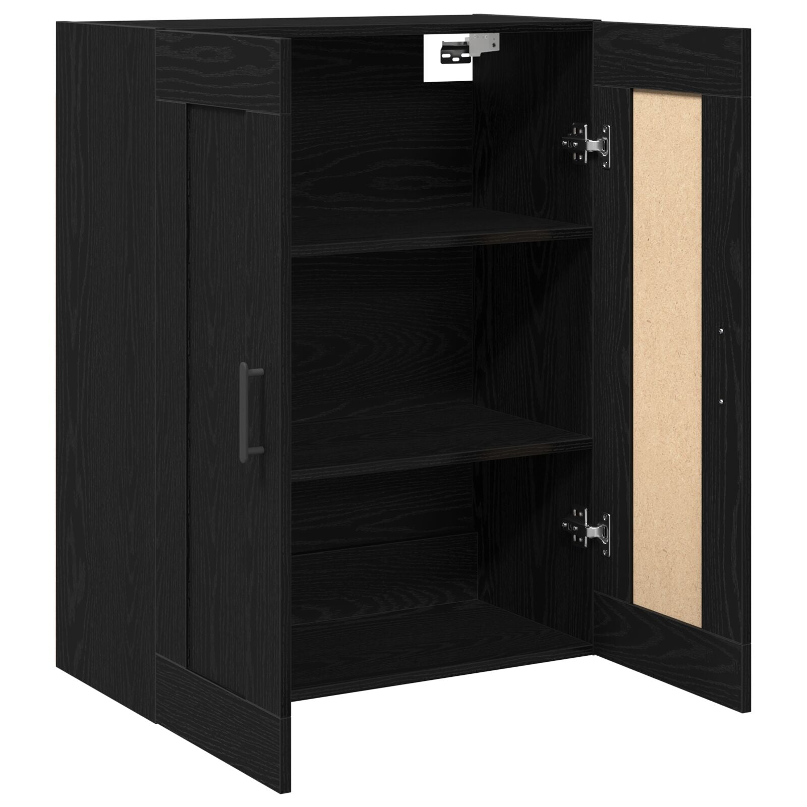 Highboard 69,5X34X90 Cm Gefabriceerd Hout Zwart eiken