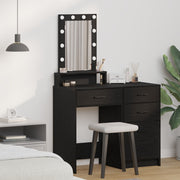 Kaptafel met lade 50x41x140 cm zwart bewerkt hout