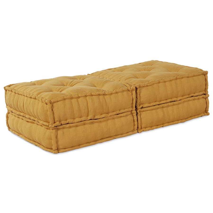 Modulaire Poefjes 2 Stuks Gele Stof Geel 70 x 70 x 36 cm 2x lounge