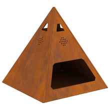 Vuurkorb Piramide 50X50X51 Cm Verweerd Staal Verweerd staal/Bruin