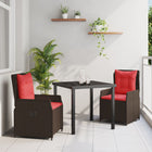 Tuinstoelen set 2 stuks poly rotan bruin