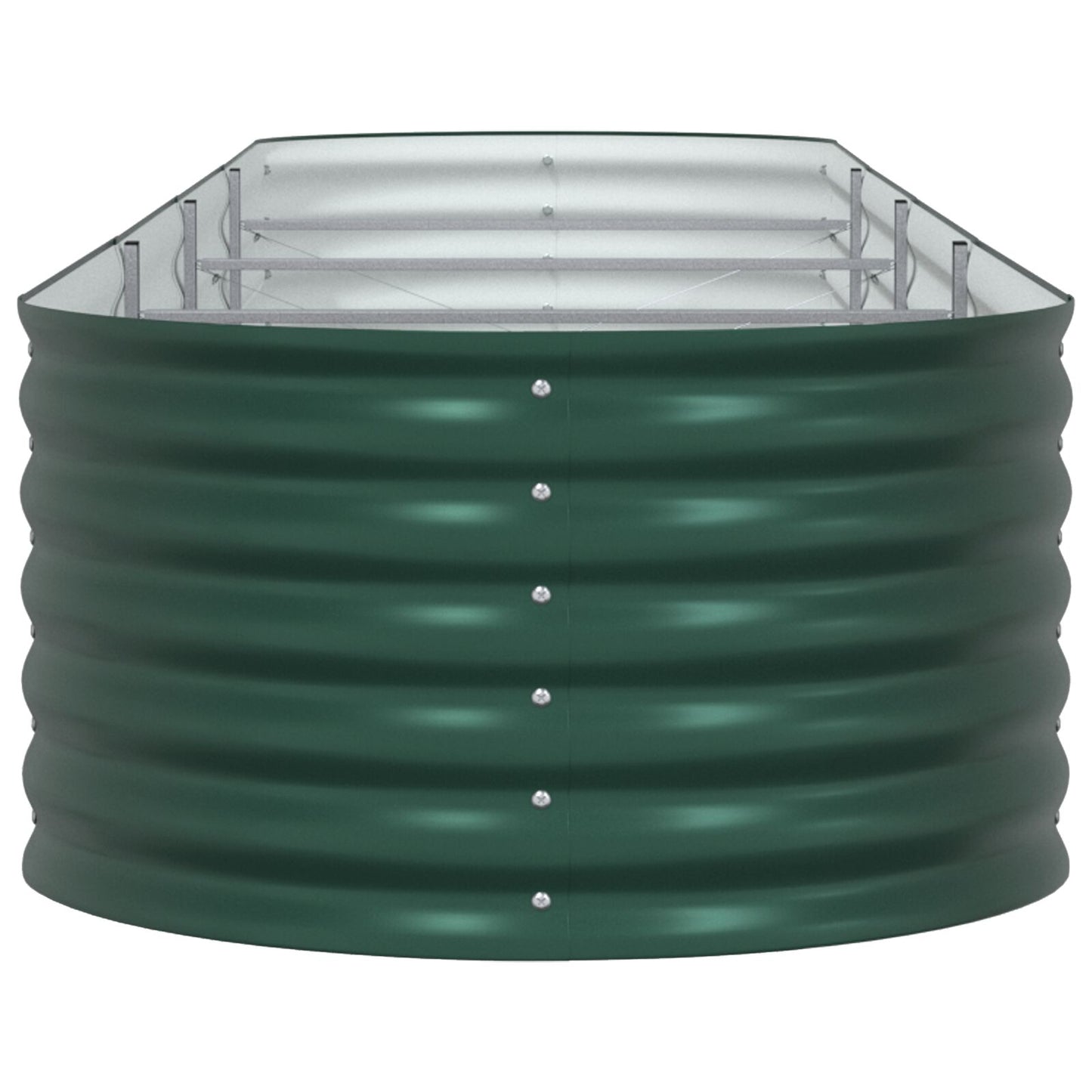 Tuin Raised Bed Gegalvaniseerd Staal 400 x 80 x 44 cm Groen