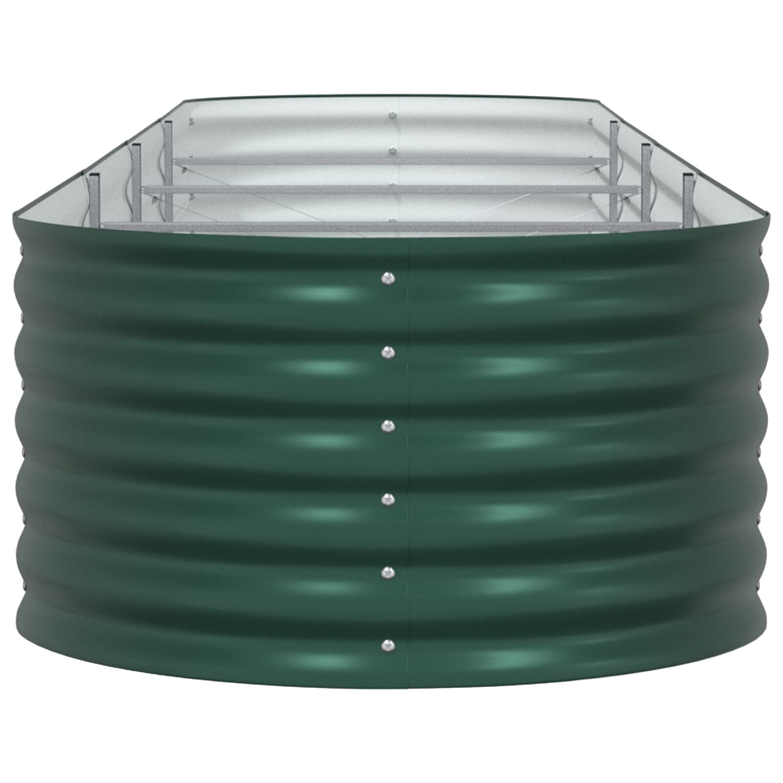 Tuin Raised Bed Gegalvaniseerd Staal 400 x 80 x 44 cm Groen