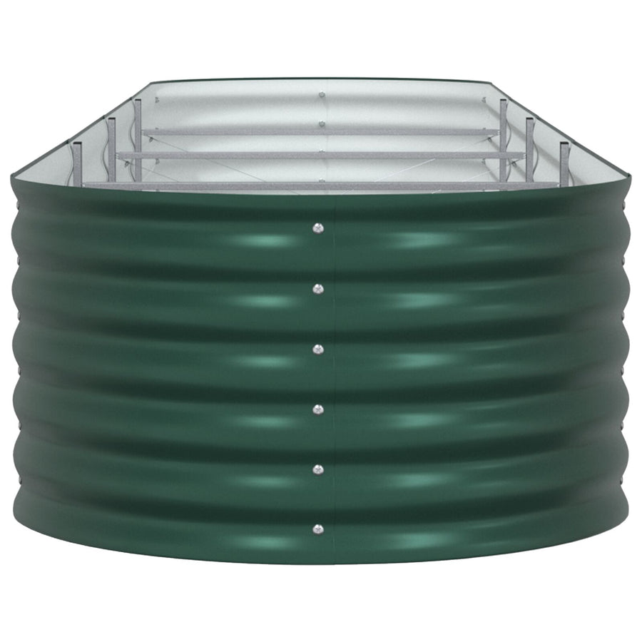Tuin Raised Bed Gegalvaniseerd Staal 400 x 80 x 44 cm Groen