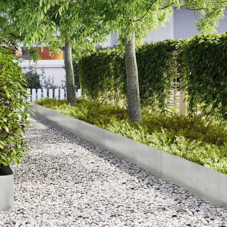Grasranden 10 Stuks 100 x 0.5 x 30 cm Roestvrijstaal