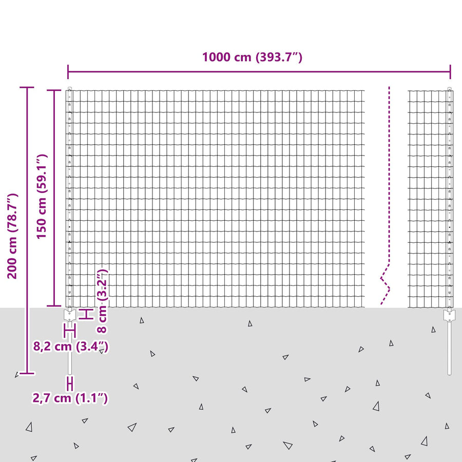 Tuinhuis Set Set Van 2 Gegalvaniseerd Staal 10 X 1,5 M Duurzaam