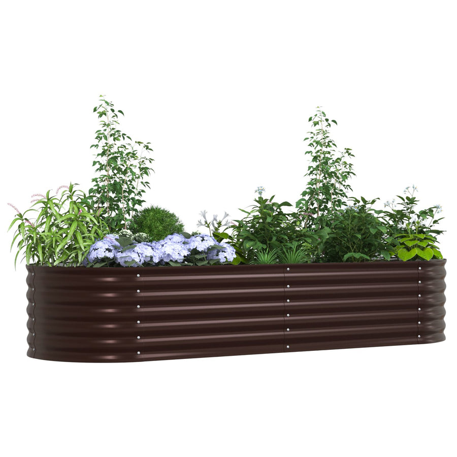 Tuin Verhoogd Bed Gegalvaniseerd Staal 240 x 80 x 44 cm Bruin