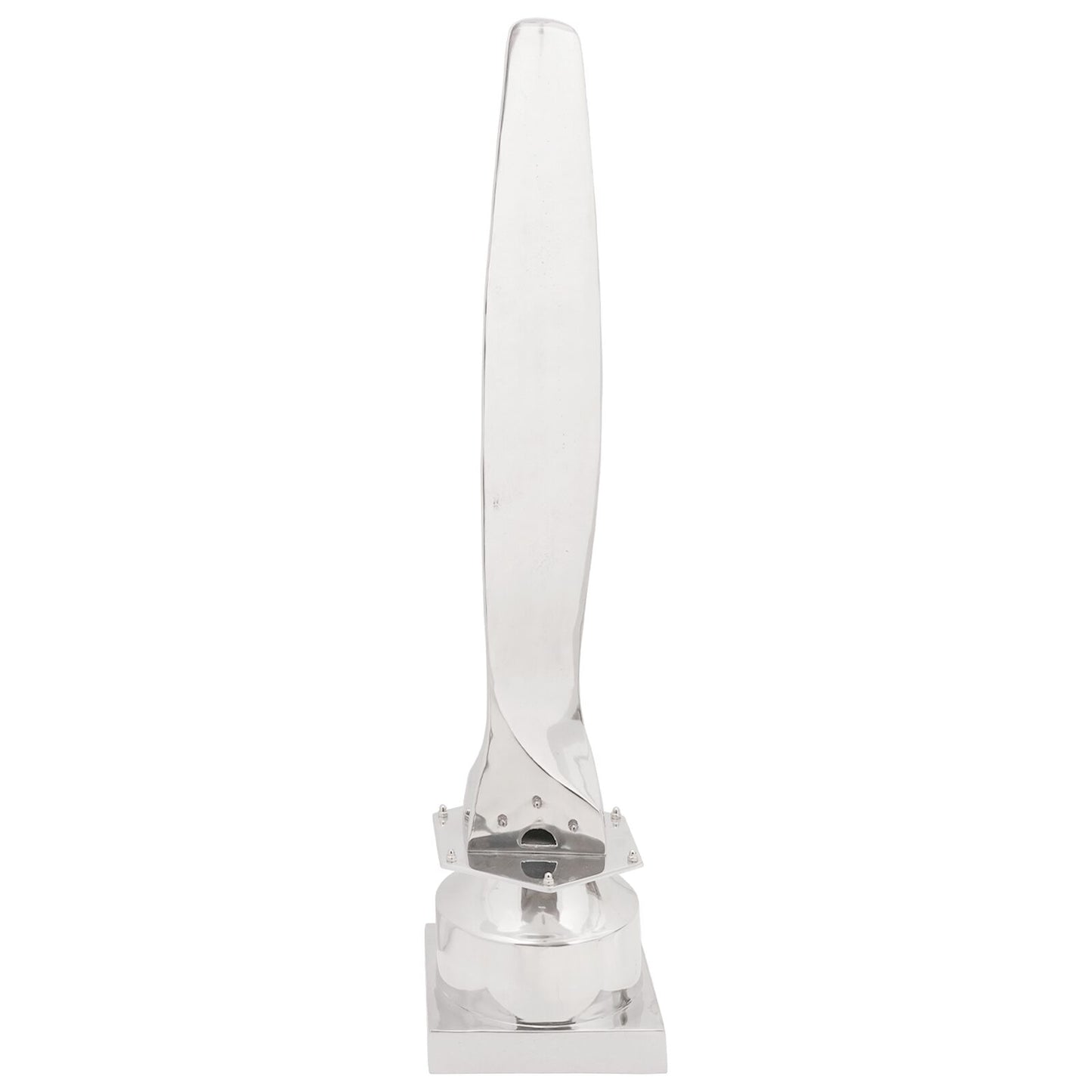 Beeld Zilver 26X26X110 Cm Aluminium Half Propeller