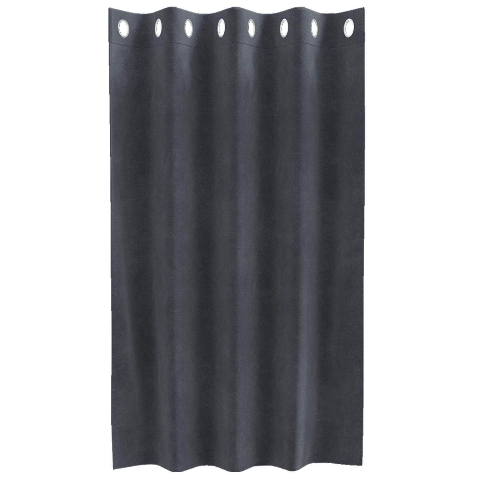 Zwarte Gordijnen 2 Stuks Velvet Lichtgrijs 140 x 140 cm met oogjes