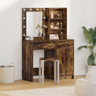 Kaptafel set gerookt eiken 50x41x135 cm