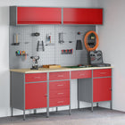 Tool cabinet set with drawer with storage with lock 10 pcs Red
