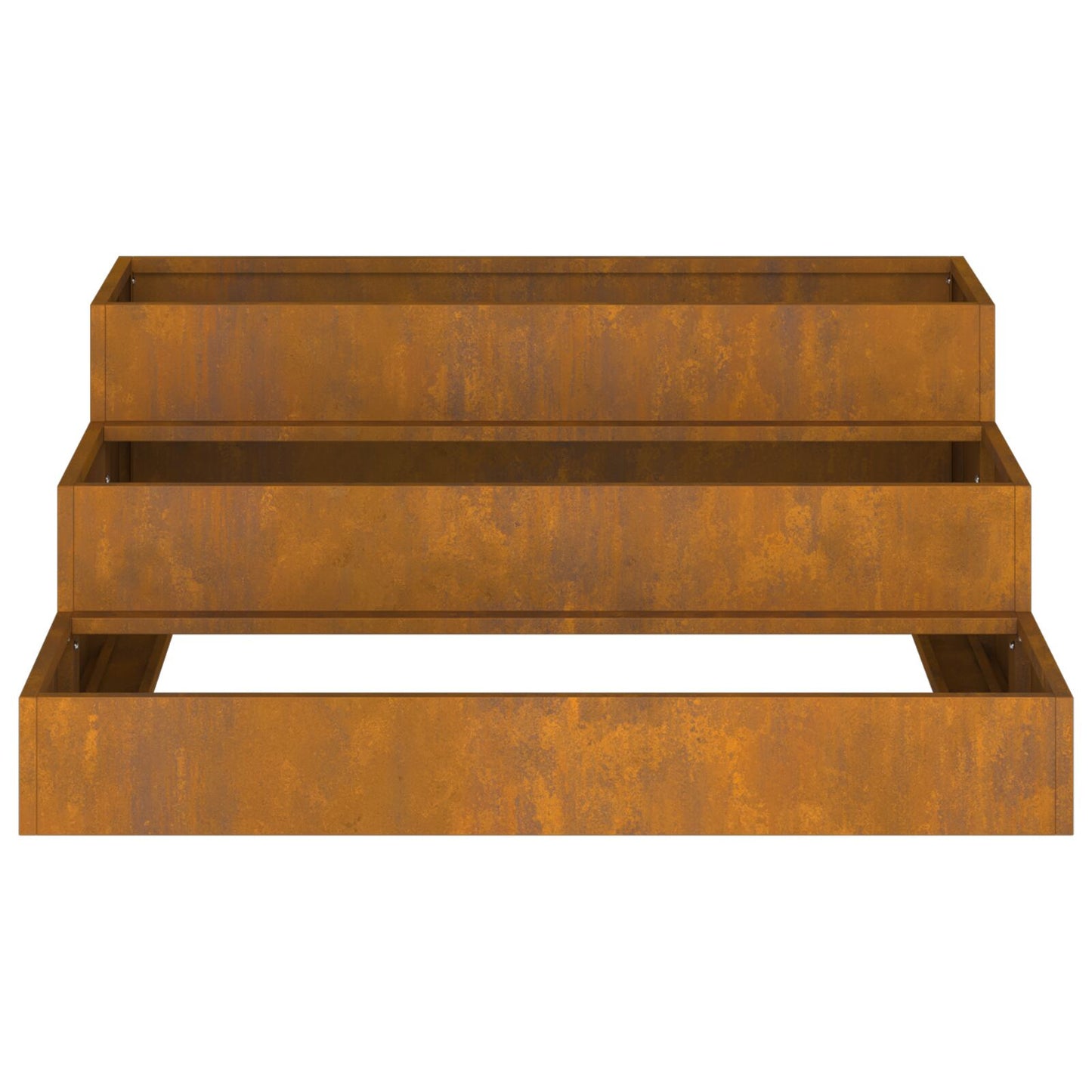 Tuinplanter 3-Lagen 90 x 90 x 35 cm Verweerd staal