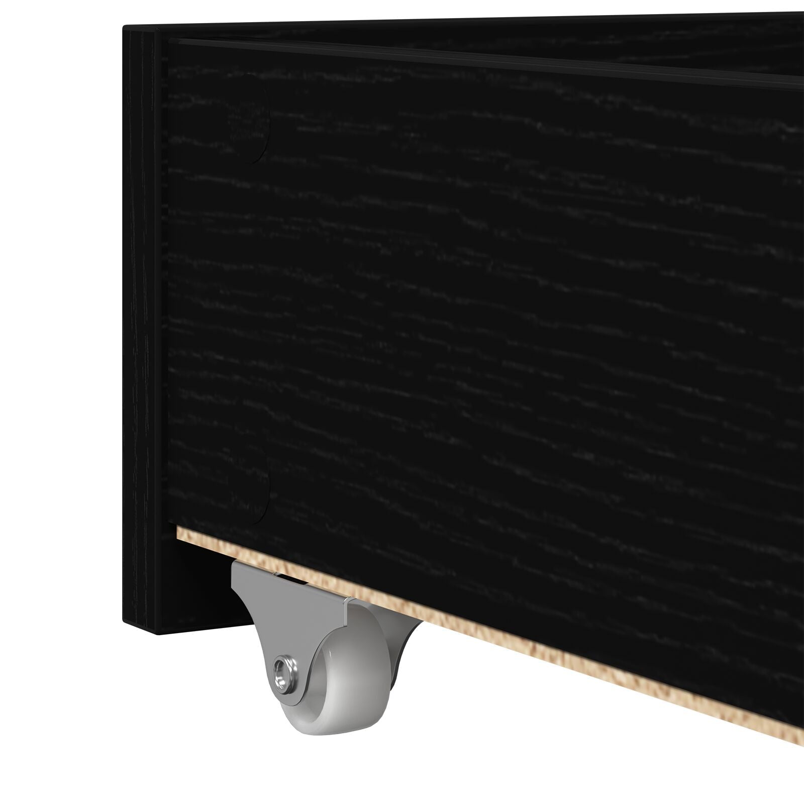 Dagbed Met Zwarte Eiken Lades Zwart Eiken Bewerkt Hout 90 X 190 Cm