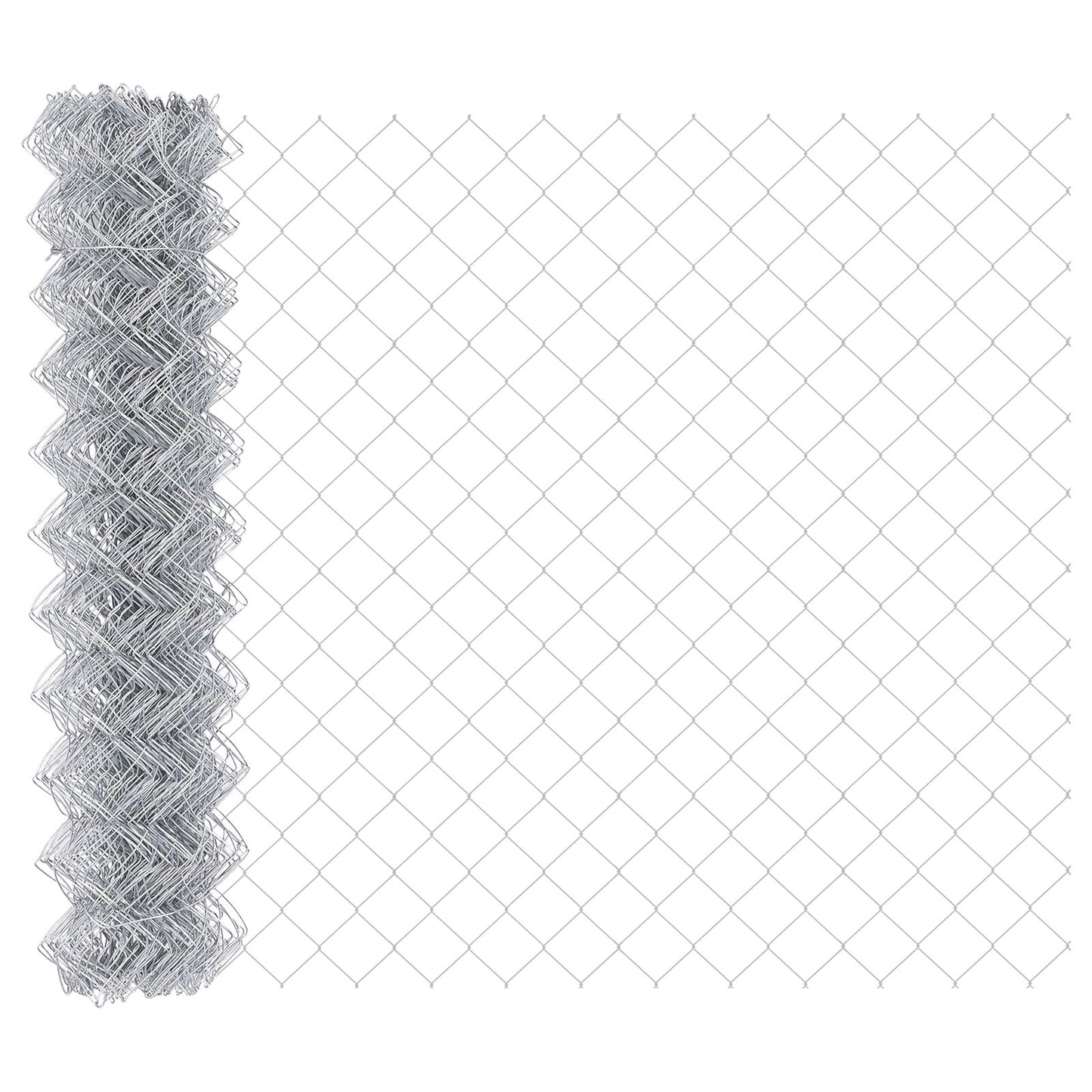 Kettingschutting Met 20 U-Palen Zilver 1.4X10 M Staal