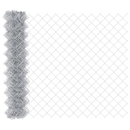 Kettingschutting Met 20 U-Palen Zilver 1.4X10 M Staal