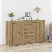 Dressoir Artisan Eiken Bewerkt Hout 120 X 36 X 69 Cm