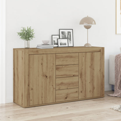 Dressoir Artisan Eiken Bewerkt Hout 120 X 36 X 69 Cm