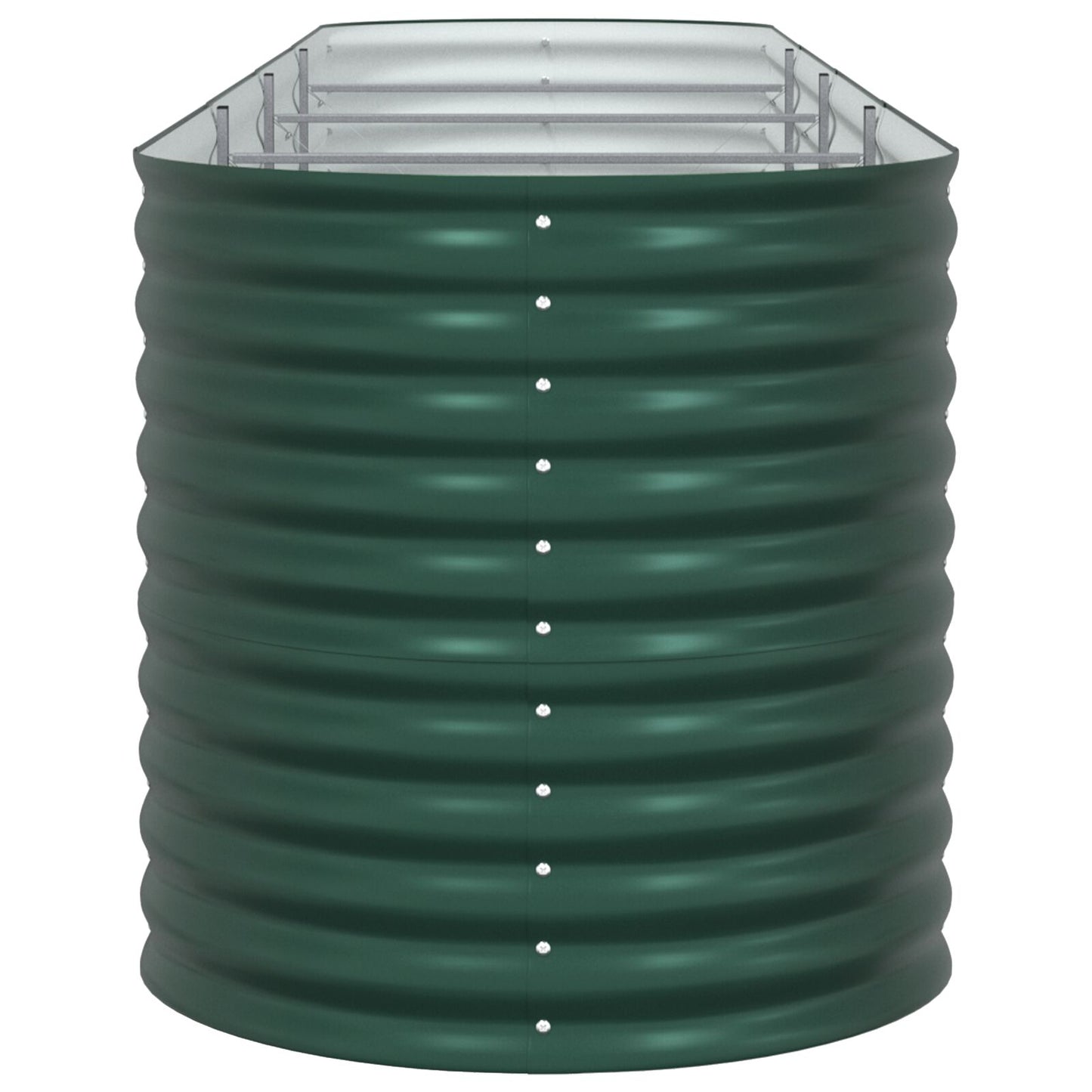 Tuin Verhoogd Bed Gegalvaniseerd Staal 400 x 80 x 81 cm Groen