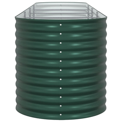 Tuin Verhoogd Bed Gegalvaniseerd Staal 400 x 80 x 81 cm Groen