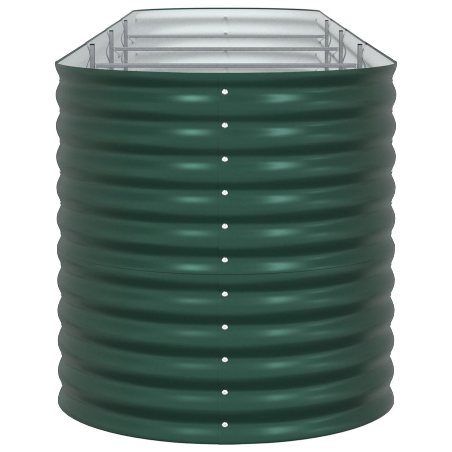 Tuin Verhoogd Bed Gegalvaniseerd Staal 400 x 80 x 81 cm Groen
