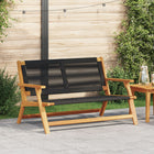 Garden Furniture Black 122 x 78 x 73 cm Solid Acacia Wood