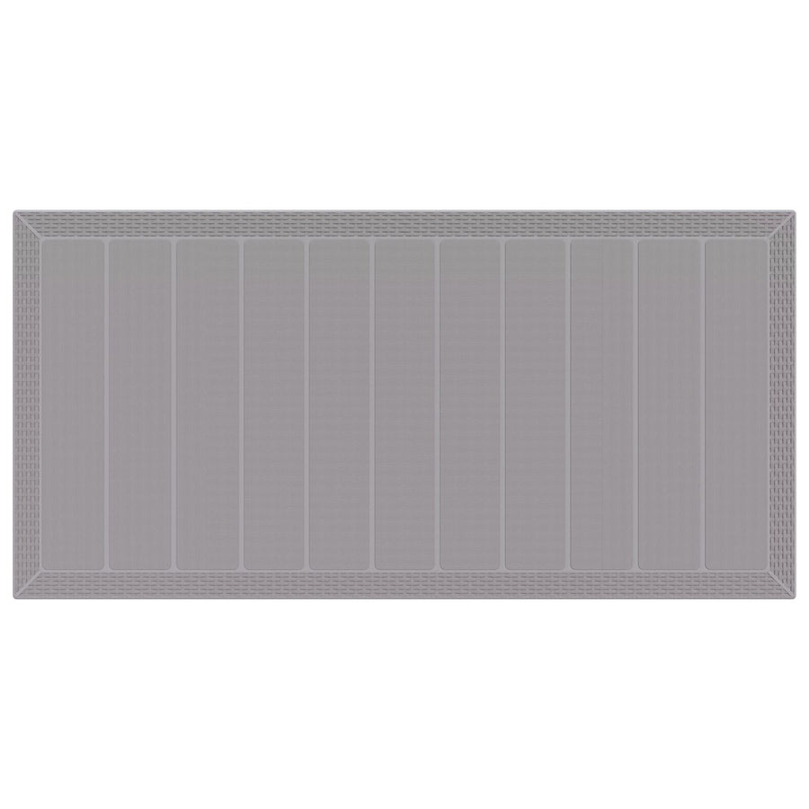 7-Delige Tuin Eettafel Set Met Kussens Licht Grijze Poly Rattan