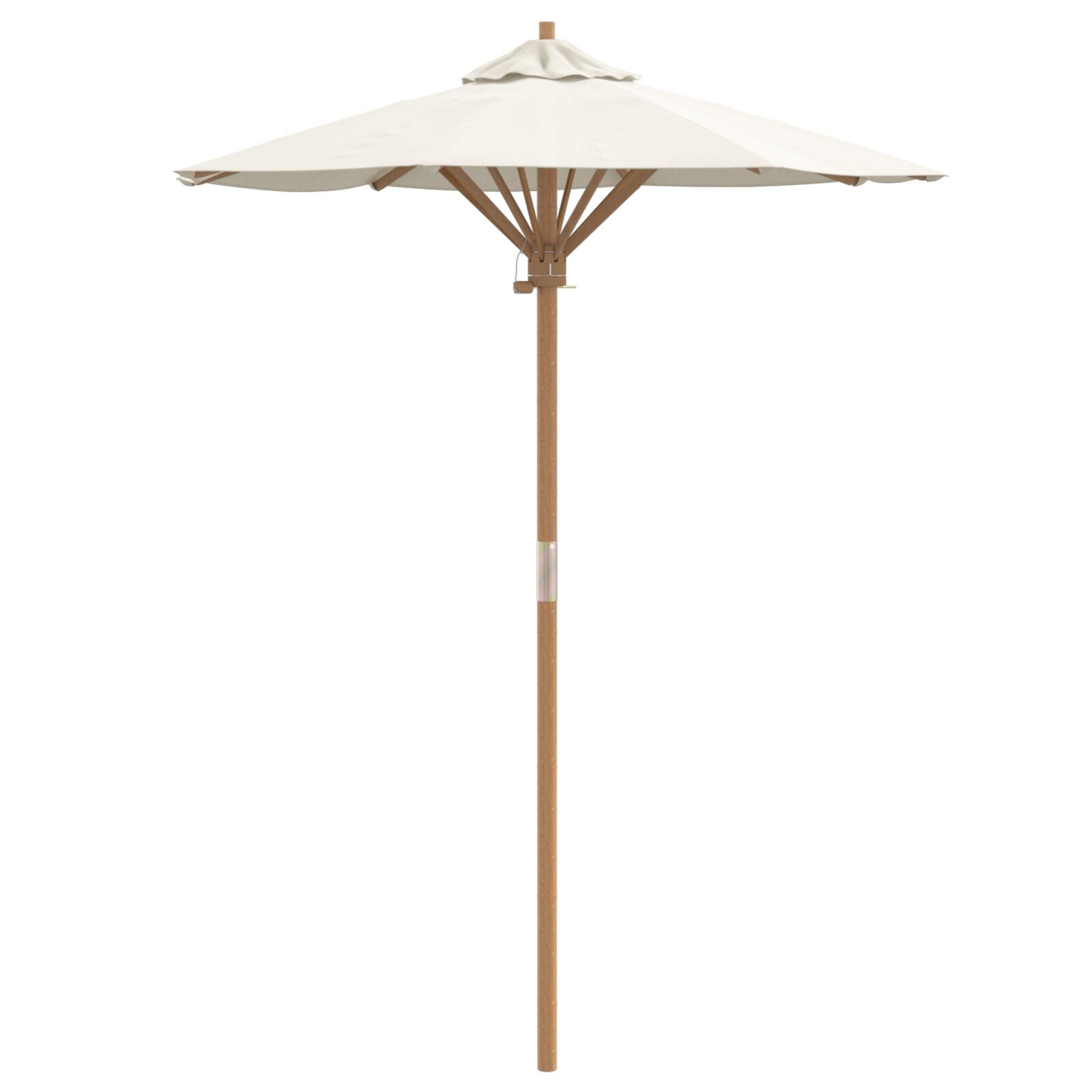 Tuinparasol 150X210 Cm Bamboe 150 x 150 x 210 cm Crème Wit