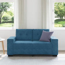 Loveseat Bank Fluweel Fluwelen Blauw 120 cm
