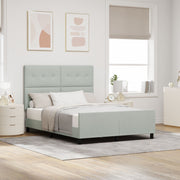 Boxspringbed 140x190 cm lichtgrijs fluweel